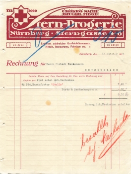Nürnberg Stern Drogerie Briefkopf 16.10.1916