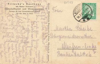 01773 Oberbaerenburg Erzgebirge Fritsches Gasthaus o 1929