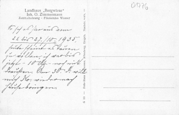 01773 Oberbaerenburg Erzgebirge Landhaus Bergwiese gebraucht 1935