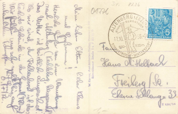 01773 Oberbaerenburg Erzgebirge Pension Zugspitze o 1956