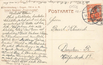 01773 Oberbaerenburg Erzgebirge Dolzes Berghotel Friedrichshoehe o 1917