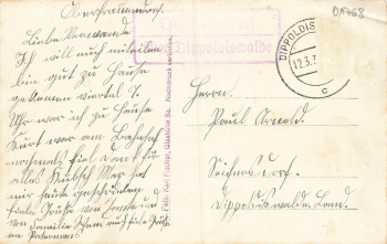Oberfrauendorf Glashuette Landpoststempel Oberfrauendorf via Dippoldiswalde o 1936