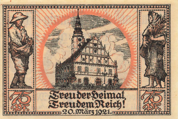 Oberglogau Oberschlesien Notgeldschein Głogówek 1921