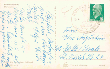 Oberhain Thüringen Dorfstrasse o 1966