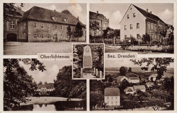 01896 Oberlichtenau Bezirk Dresden Mehrbildkarte mit Gasthof o 1955