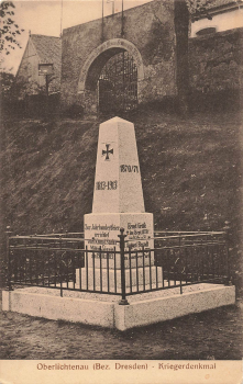 01896 Oberlichtenau Bezirk Dresden Kriegerdenkmal * um 1920