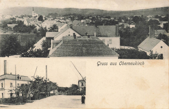 01904 Oberneukirch Lausitz railway crossing railway post office Dresden-Bischofswerd-Zitta train 857 o 1916