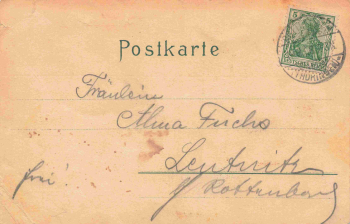 Oberrottenbach Königsee Thüringen Gasthaus zur Sonne Litho o 1906