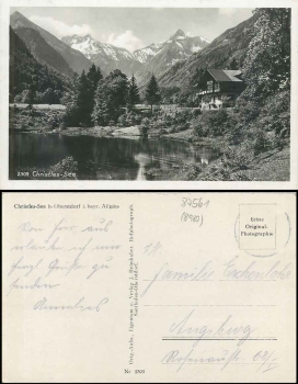 87561 Oberstdorf, Christles-See, gebr. ca. 1940