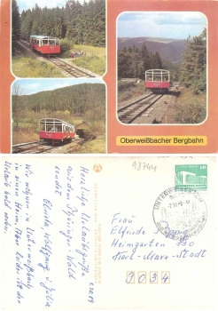 98744 Oberweissbach Mountain railway o 2.10.1989