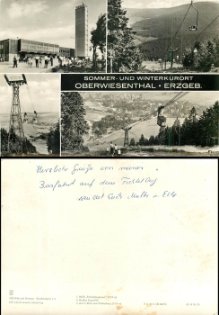 09484 Oberwiesenthal Large card approx. A5 used. 1973
