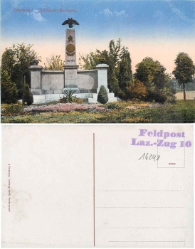 16248 Oderberg anniversary memorial field post stamp hospital train 10 * around 1917