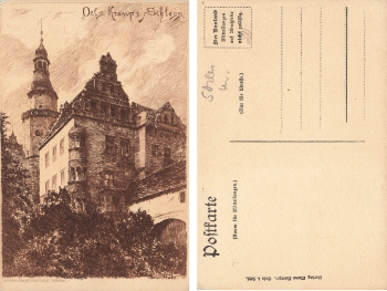 Oels Silesia Castle artist card Fahr Olesnica * around 1920