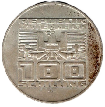 Österreich 100 Schilling 1978 700 Jahre Stadt Gmunden Silbermünze