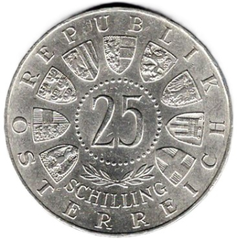 Österreich 25 Schilling 1958 Auer von Welsbach