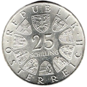 Österreich 25 Schilling 1965 150 Jahre Technische Hochschule Wien