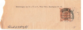 Austria 3 Heller Streifband postal stationery o Vienna November 28, 1904