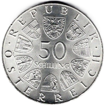 Oesterreich 50 Schilling 1973 500 Jahre Bummerlhaus in Steyr