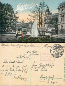 Halle Saale officer prisoner camp WWI o 4.6.1915