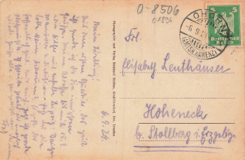 01896 Ohorn in Sachsen Schloss und Forsthaus o 1924