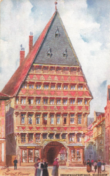 Hildesheim Knochenhaueramthaus Künstlerkarte Charles F. Flower Tucks Oilette * um 1910