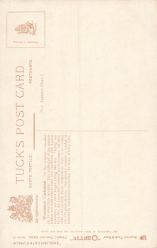 Worcester Cathedral KünstlerkarteArthur C. Payne Tucks Oilette * um 1910
