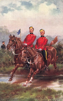 Dragoon Guards Kavallerie Künstlerkarte Tucks Oilette * um 1910