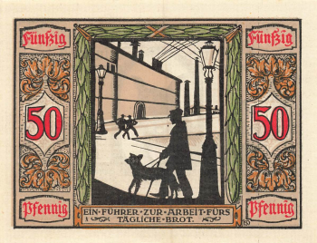 Oldenburg emergency money guide dog for the blind 1921
