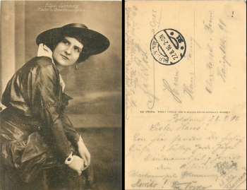 Olga Sarady, song and operetta singer o August 27, 1916