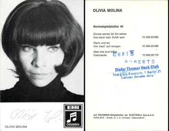 Olivia Molina mit Autogramm