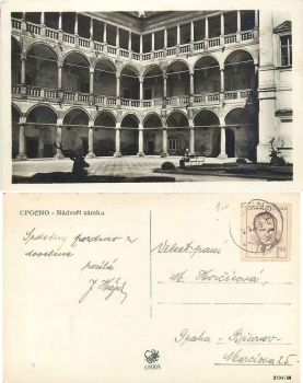 Opocno Nadvori zamku o 12.7.1949