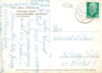 02736 Oppach Oberlausitz Gasthaus Waldfrieden o 1962