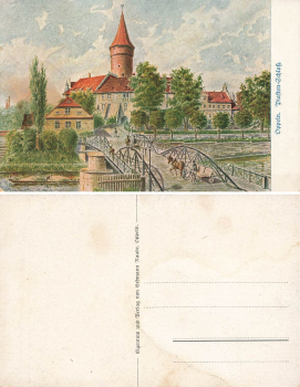 Oppeln Upper Silesia Piast Castle artist's card Opole * around 1920