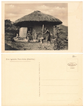 East Africa a typical pare hut around 1930