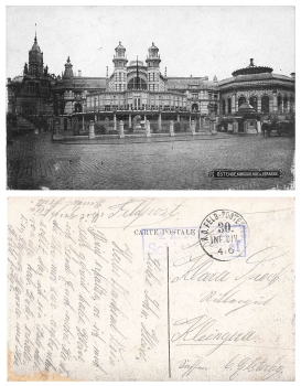 Ostende Kursaal Feldpost 1.WK 30. Infanterie Division 4. R. J. R. 105 um 1916