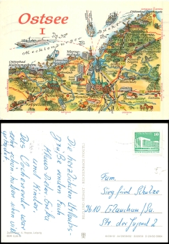 Alfred Hoppe 8084 Baltic Sea I artist card 1982