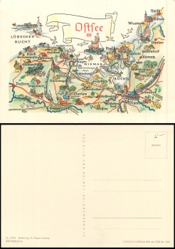 Alfred Hoppe 8022 Baltic Sea II artist card 1978