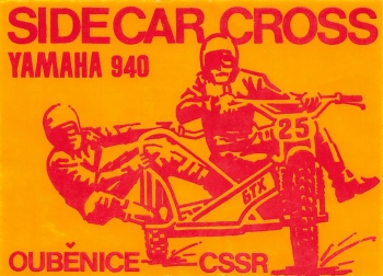 Oubenice CSSR motorcycle racing sticker around 1980
