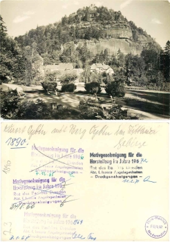 02797 Oybin with mountain print template *1966 Hanich1890
