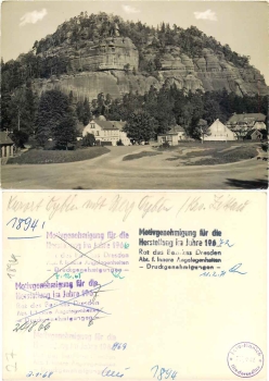 02797 Oybin mit Berg Druckvorlage *1966 Hanich1894