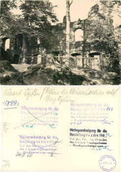 02797 Oybin health resort ruins of the imperial house printer's copy *1966 Hanich1899