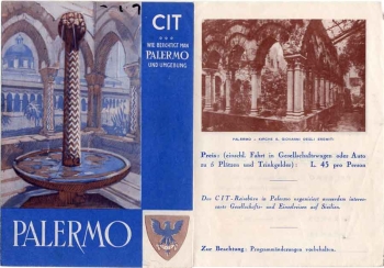 Palermo and surroundings fold-out brochure around 1939