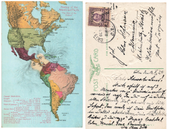 Panama Canal Meeting of the Atlantic and Pacific Prägekarte o 13.10.1928