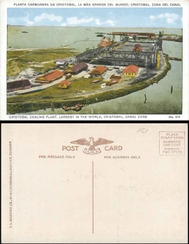 Panama Christobal Canal Zone Coaling Plant * ca. 1920