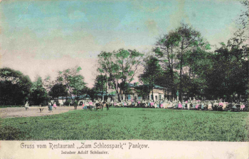 Pankow Berlin Restaurants „Zum Schlosspark“ alte Ansichtskarte o 1909
