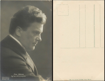 Paul Wiecke Kgl. sächsischer Hofschauspieler Foto Eugen Schiffter, Dresden 1909