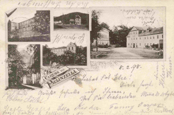 Paulinzella Gruss aus... Gasthaus Menger o 1898