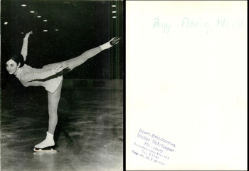Peggy Fleming (USA) Eiskunstlauf WM 1967 Pressefoto