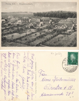 Penzig Oberlausitz Schlesien Heimstaettenstrasse Piensk o 1929