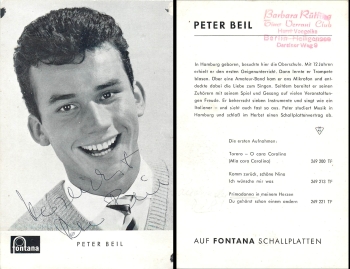 Peter Beil Fontana records, with autograph
